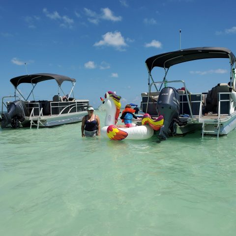 a small boat in a body of water
